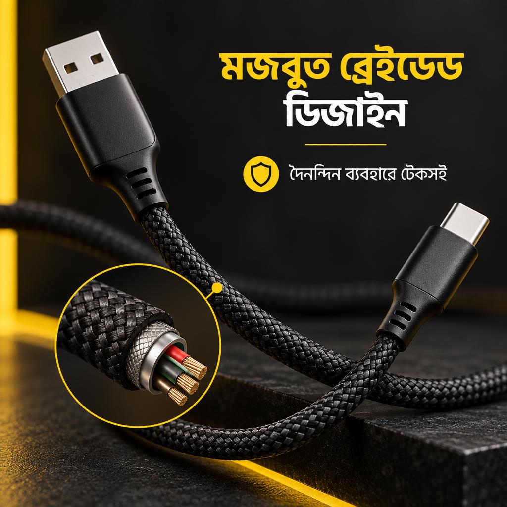 মজবুত ব্রেইডেড ডিজাইনের তথ্যচিত্র
